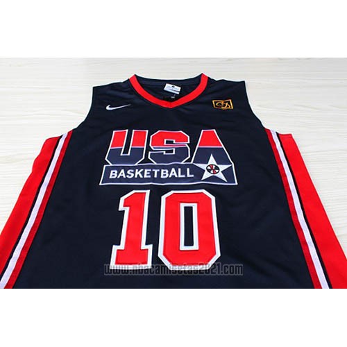 Camiseta USA 1992 Clyde Drexler #10 Negro